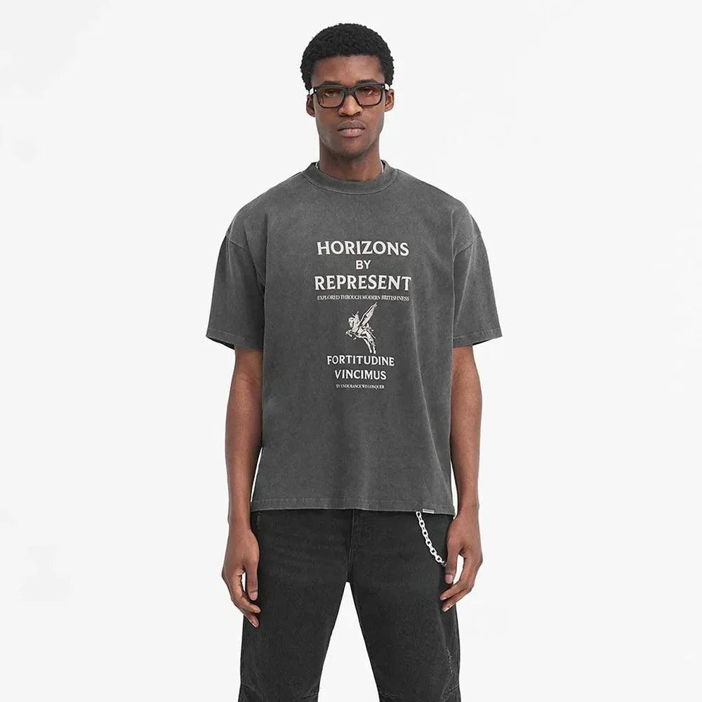 Represent Horizons T-Shirt - "Aged Black"