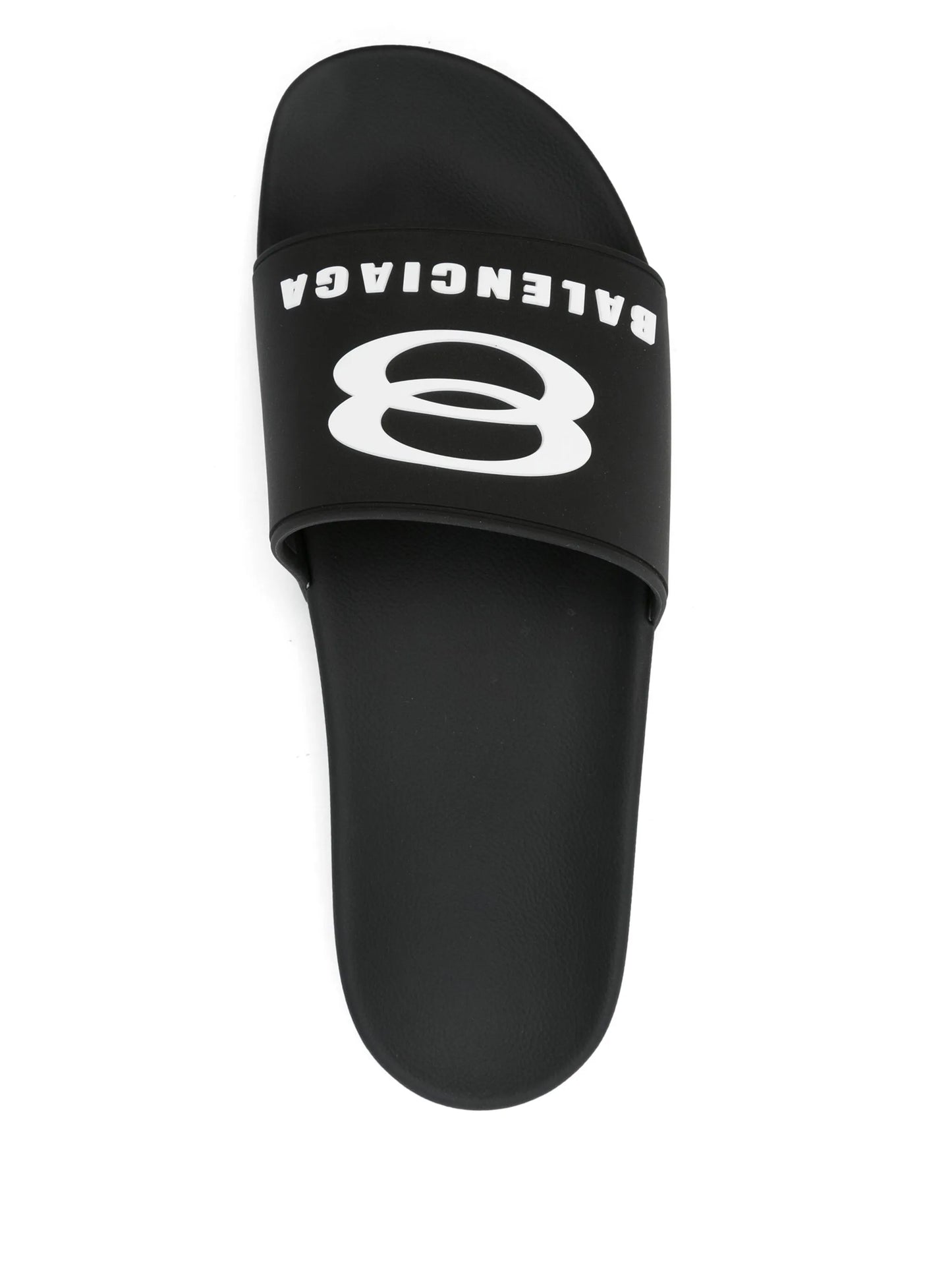 Balenciaga Logo-embroidered Pool Slides - "Black"