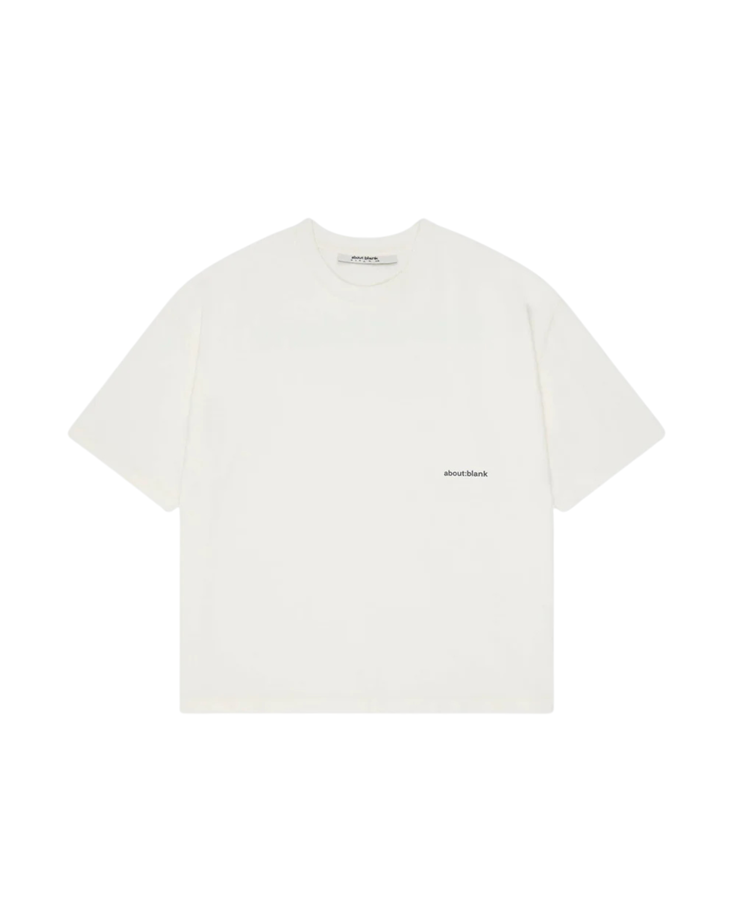 About:Blank Box Jersey T-shirt - "Oat/Black"