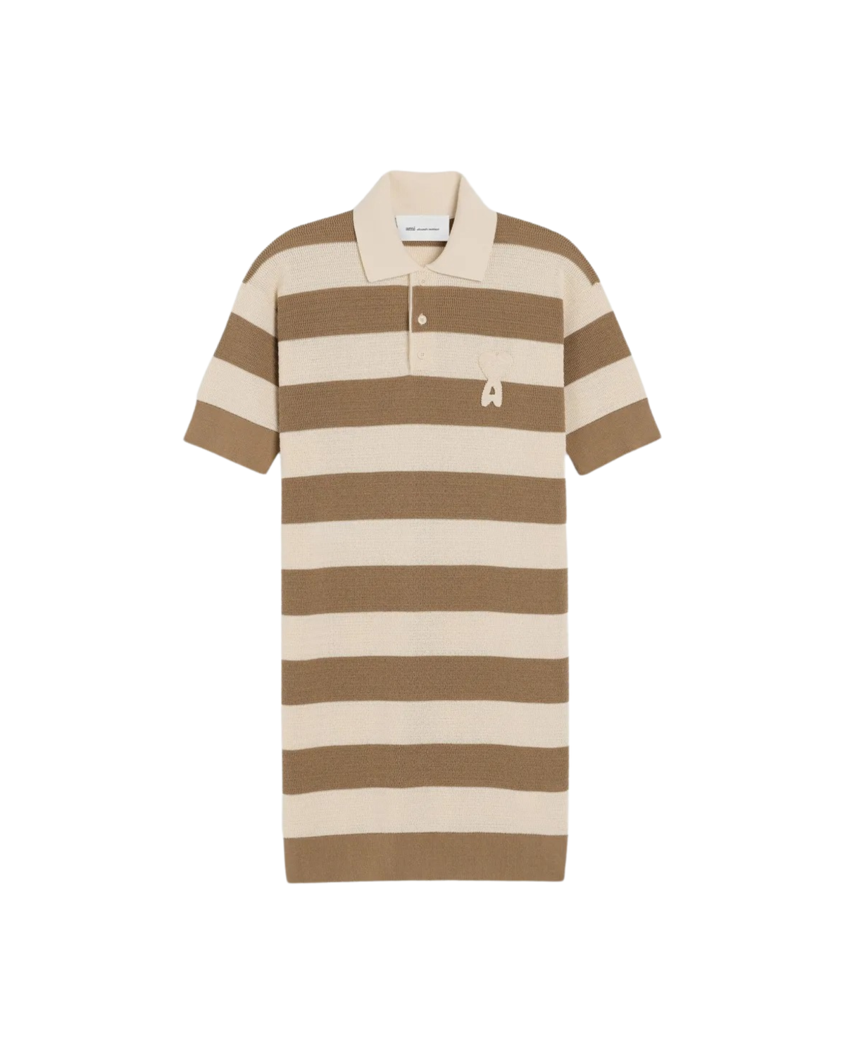 Ami Paris Polo Dress Ami de Coeur - "White/Beige"