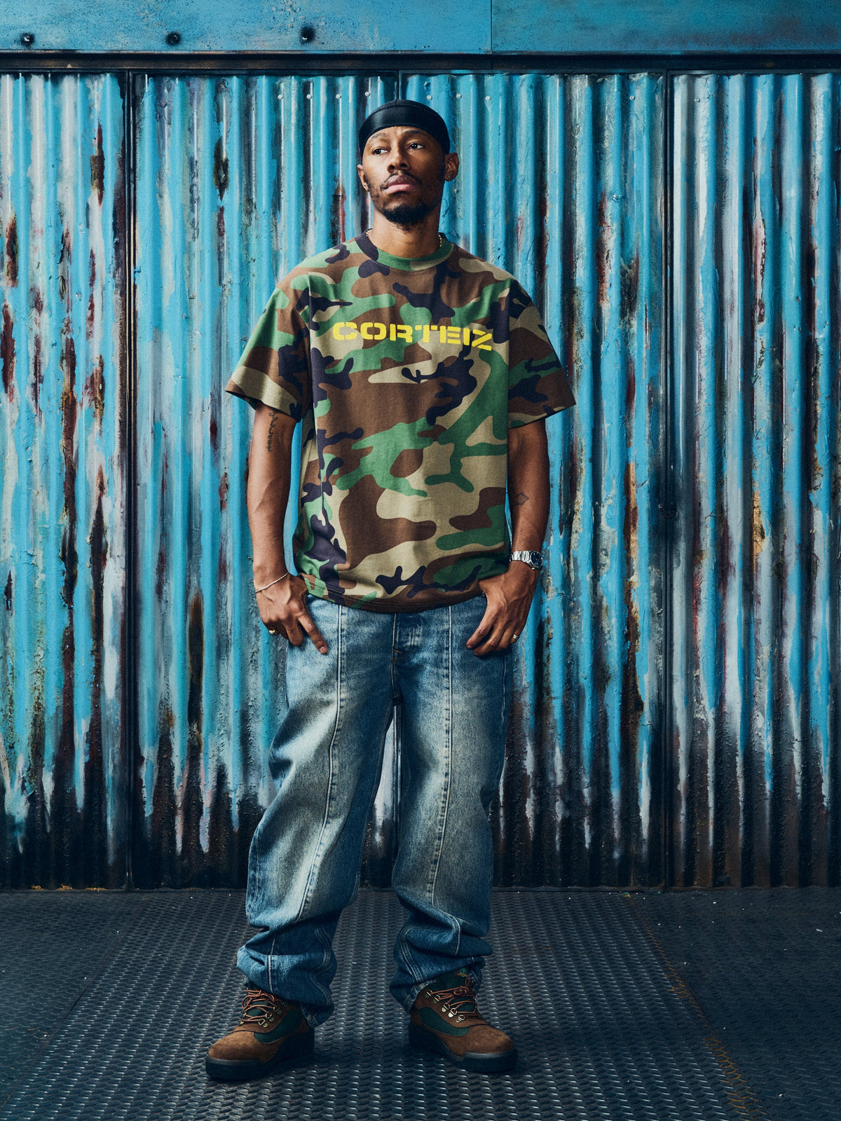 Corteiz Frontline Tee - "Woodland Camo"
