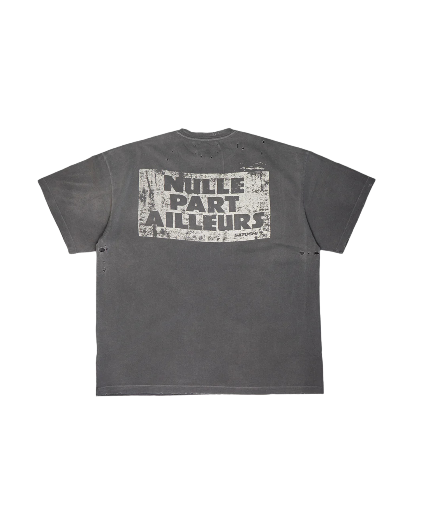 Satoshi Nakamoto Everywhere & Nowhere T-shirt - "Washed Grey"