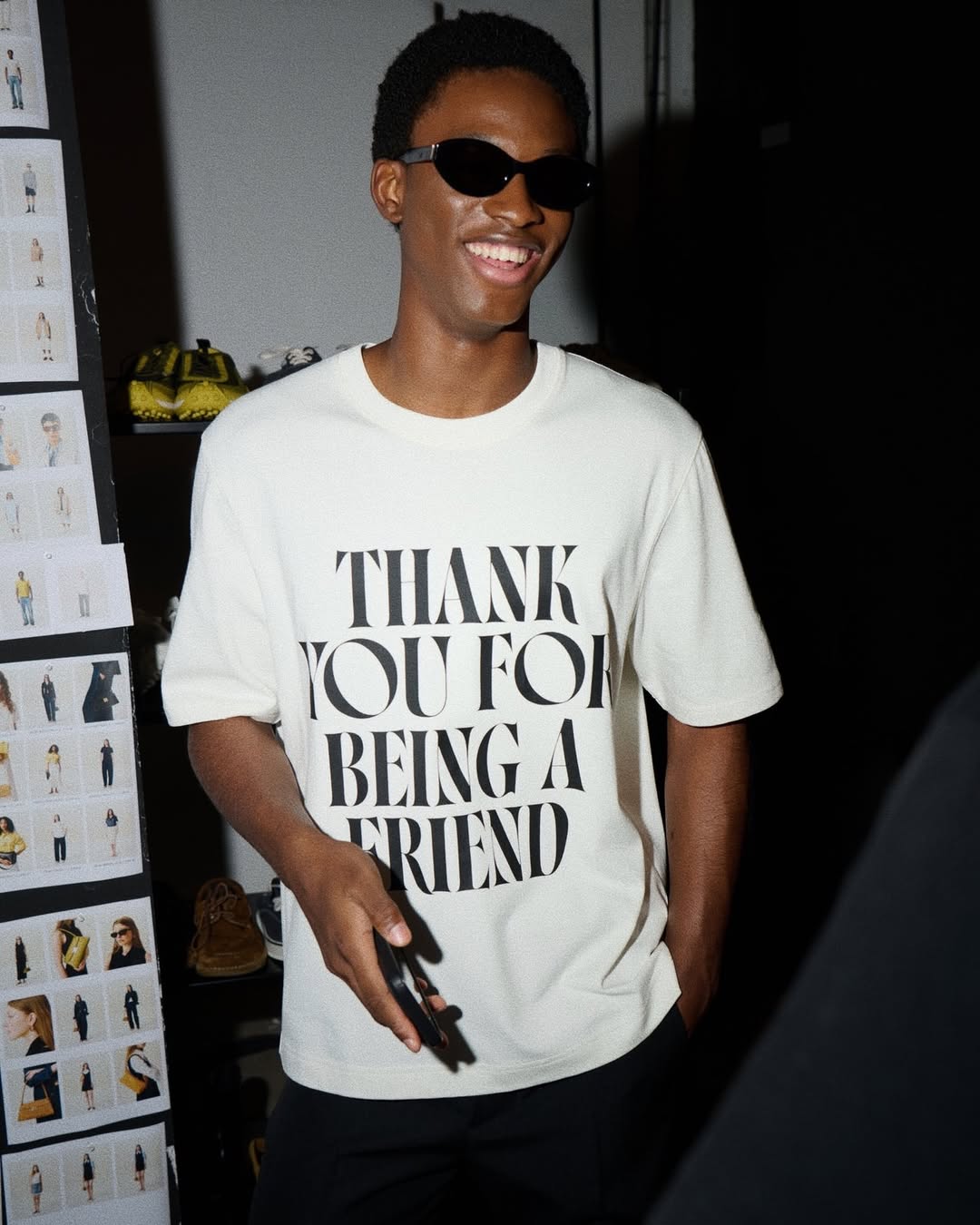 Ami Paris Logo Appliqué T-shirt - "Cream"