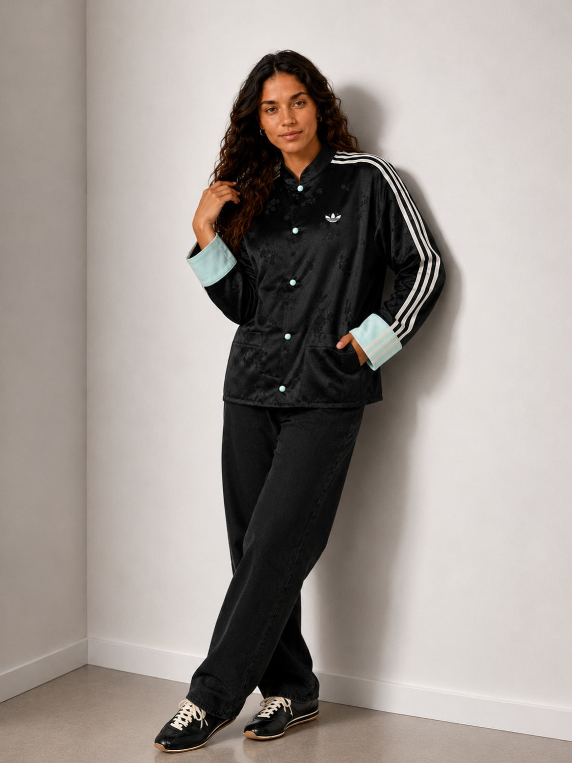 Adidas Womens New Chinese Jacket -"Black"