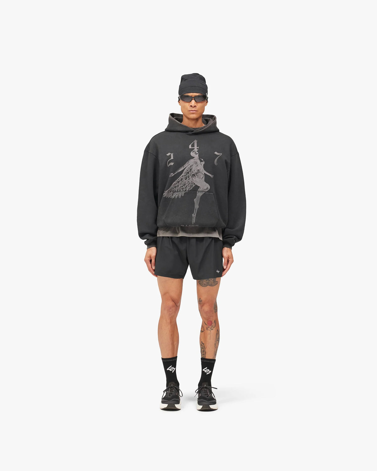 Represent 247 Fallen Angel Graphic Hoodie - "Vintage Black"