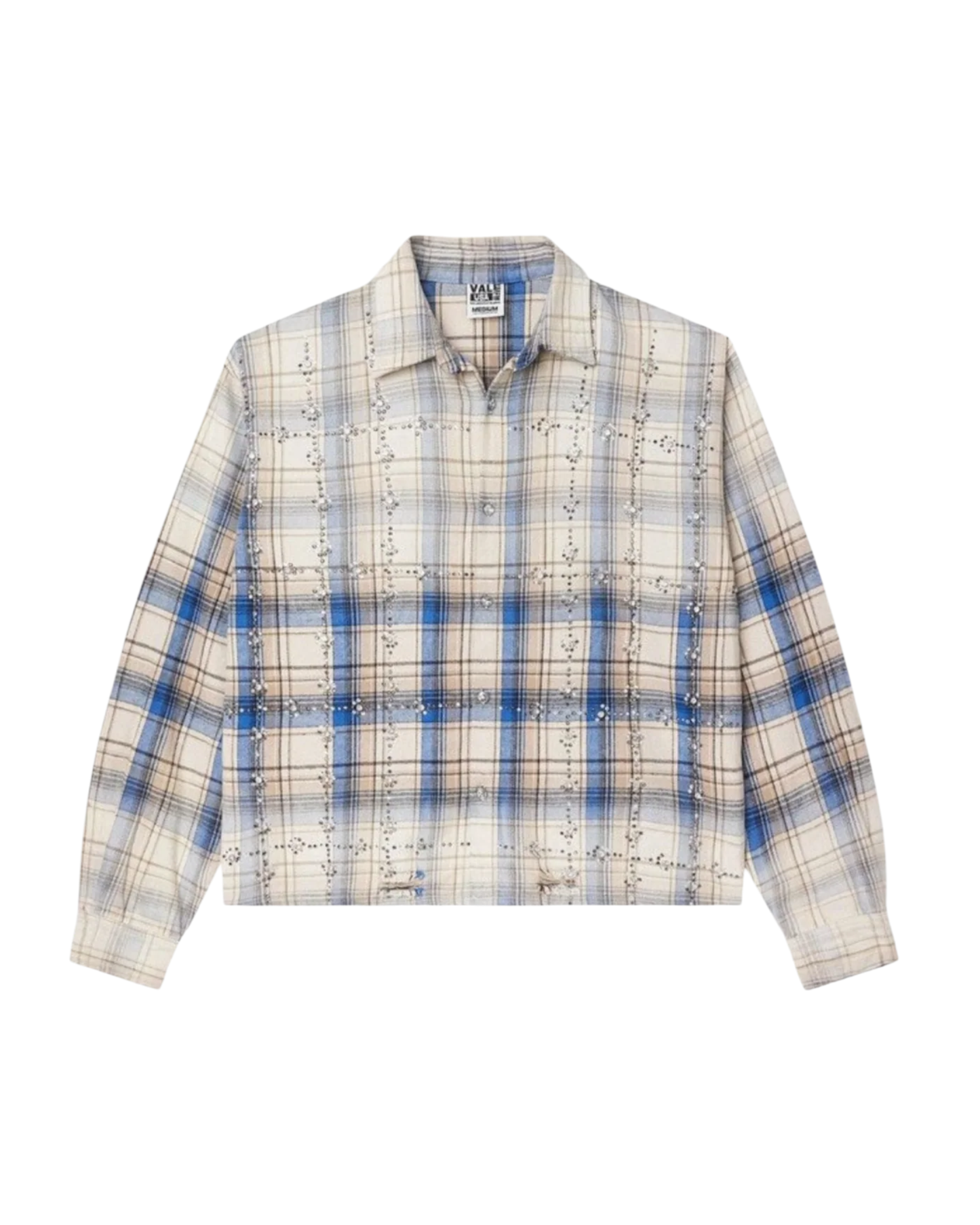 Vale Forever Skyfall Flannel - "Cream/Blue"