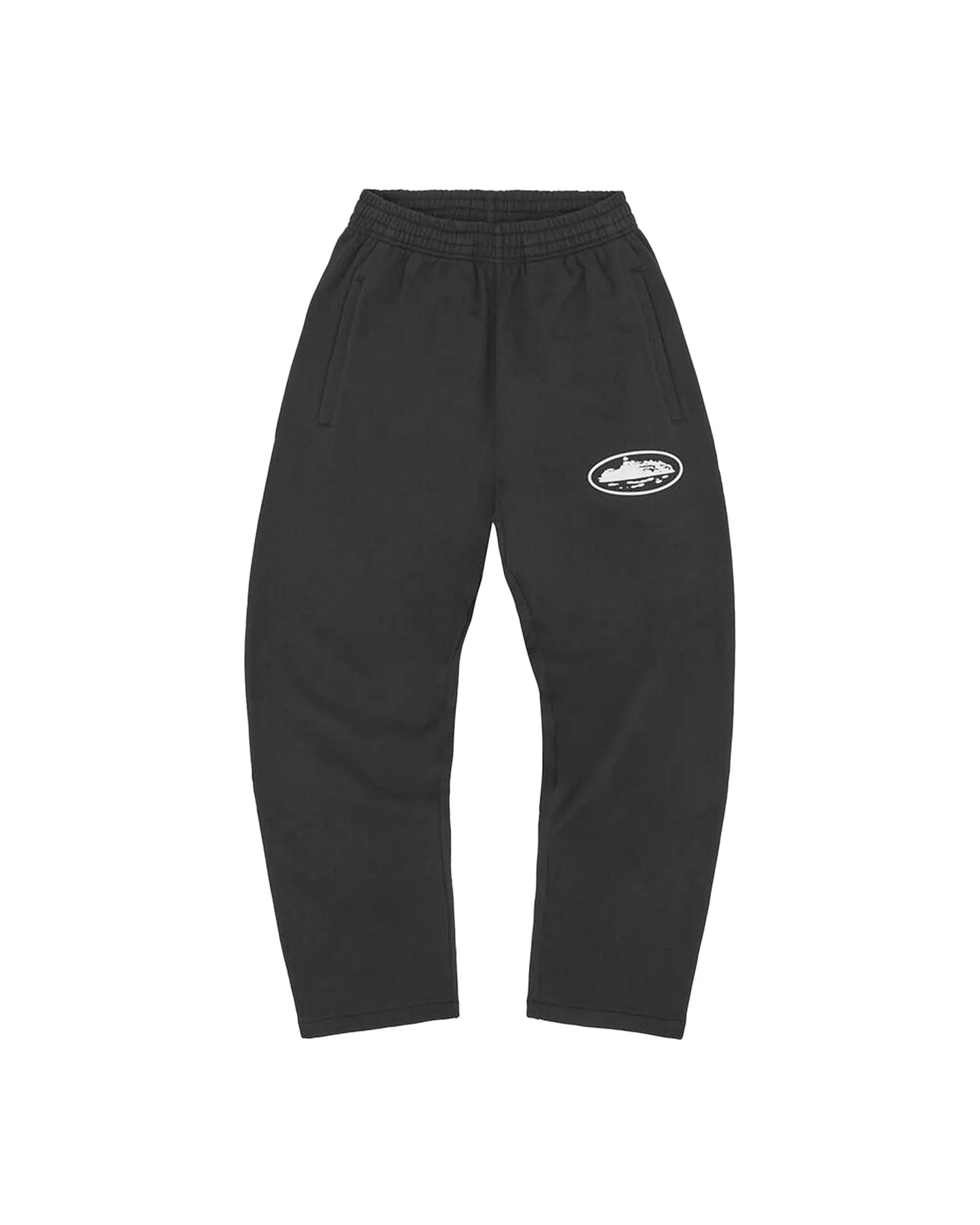 Corteiz Island Puff-Print Open Hem Pant - "Washed Black"