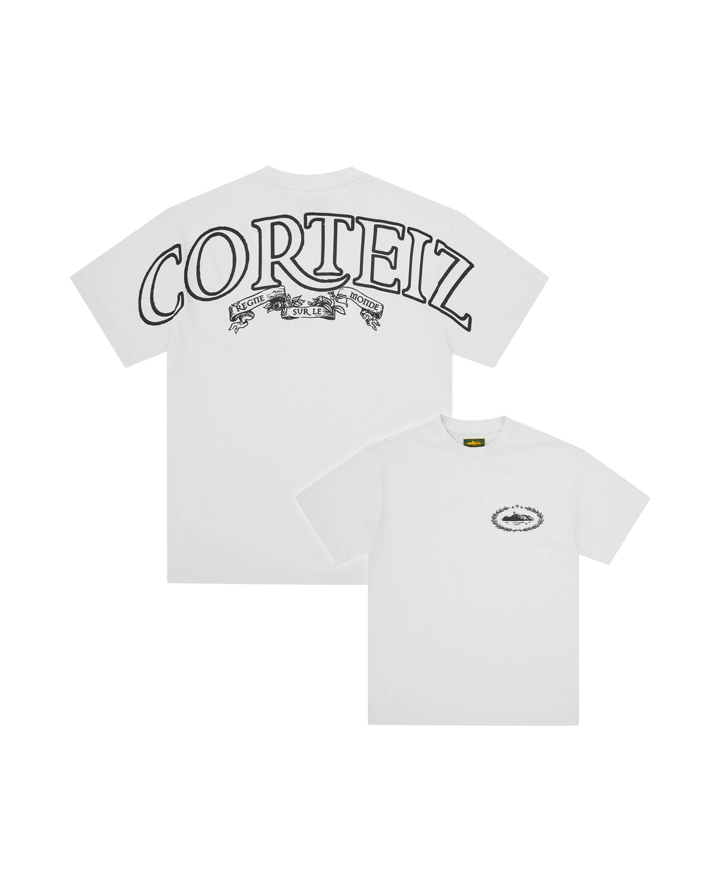 Corteiz Royale Heavyweight T-shirt - "White/Black"