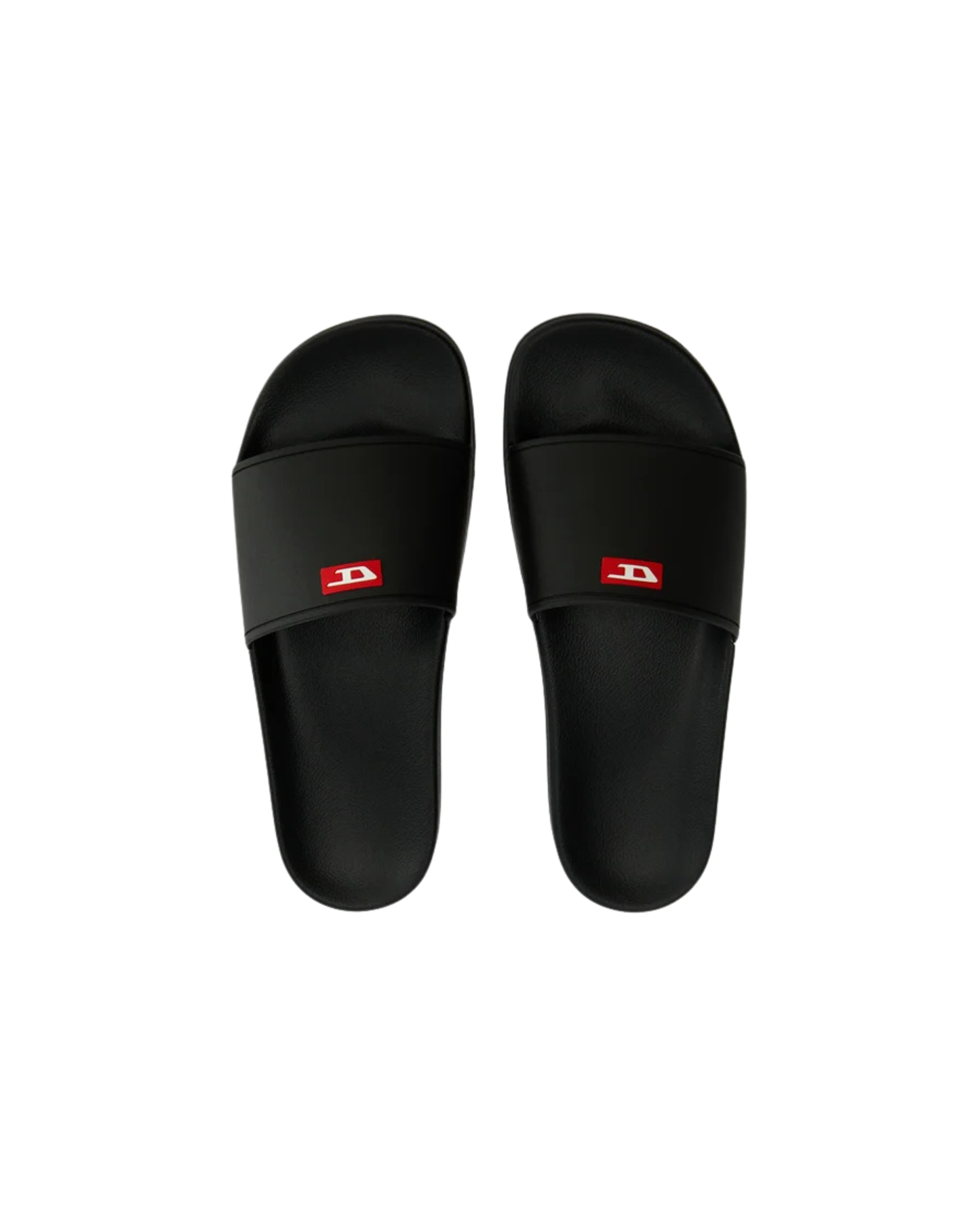 Diesel Sa Swim Rubber-Pool Slides - "Black/Red"