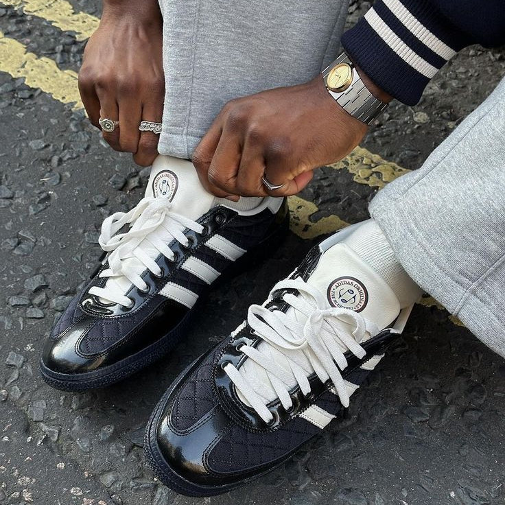 The Blue Trio x Adidas Handball Spezial - "Black/White"