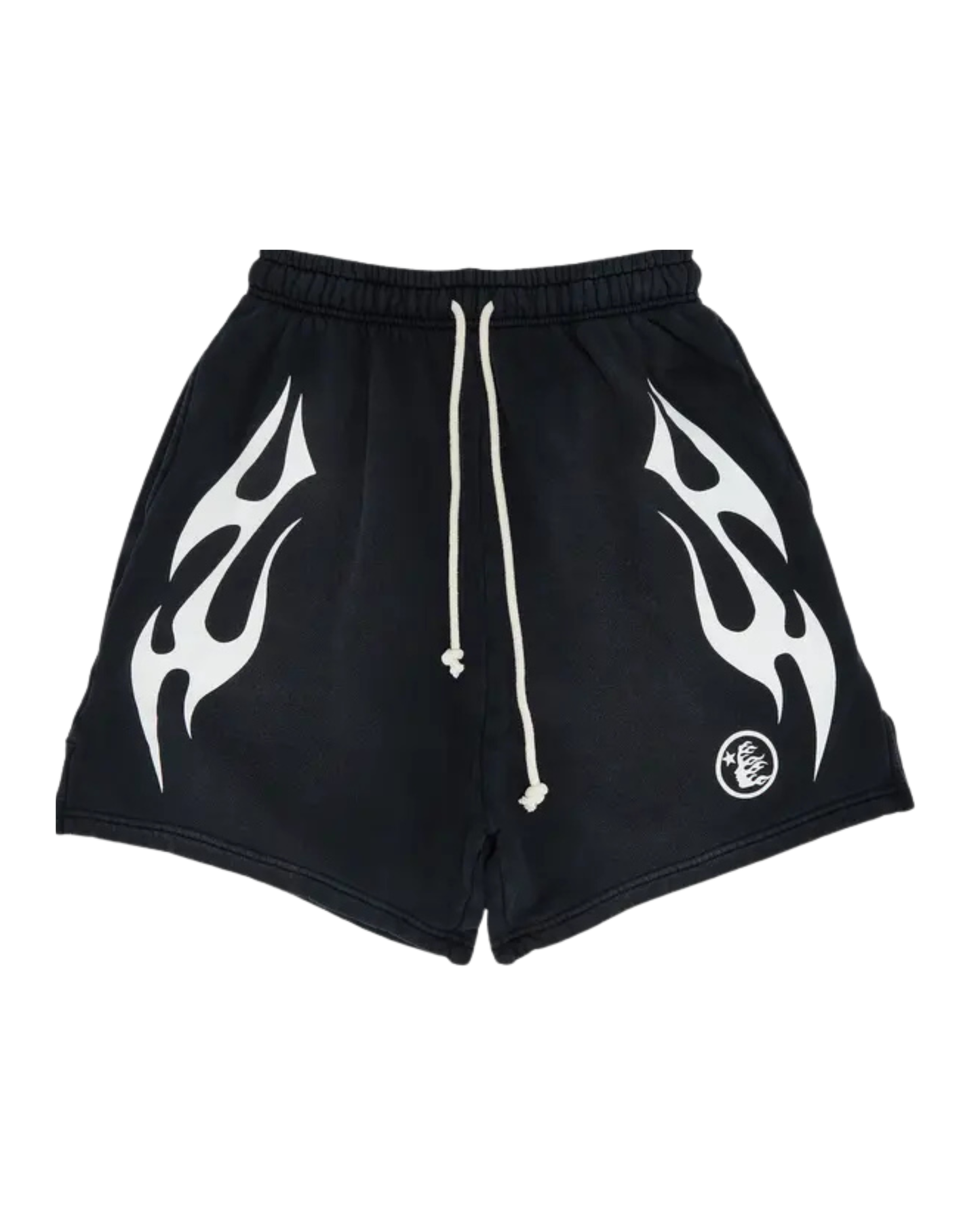 Hellstar Flame Shorts - "Black/White"
