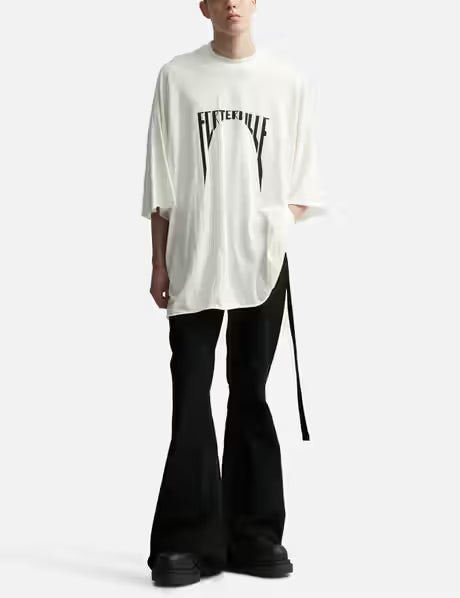 Rick Owens Drkshdw Porterville Tommy T-shirt - "Milk/ Black"