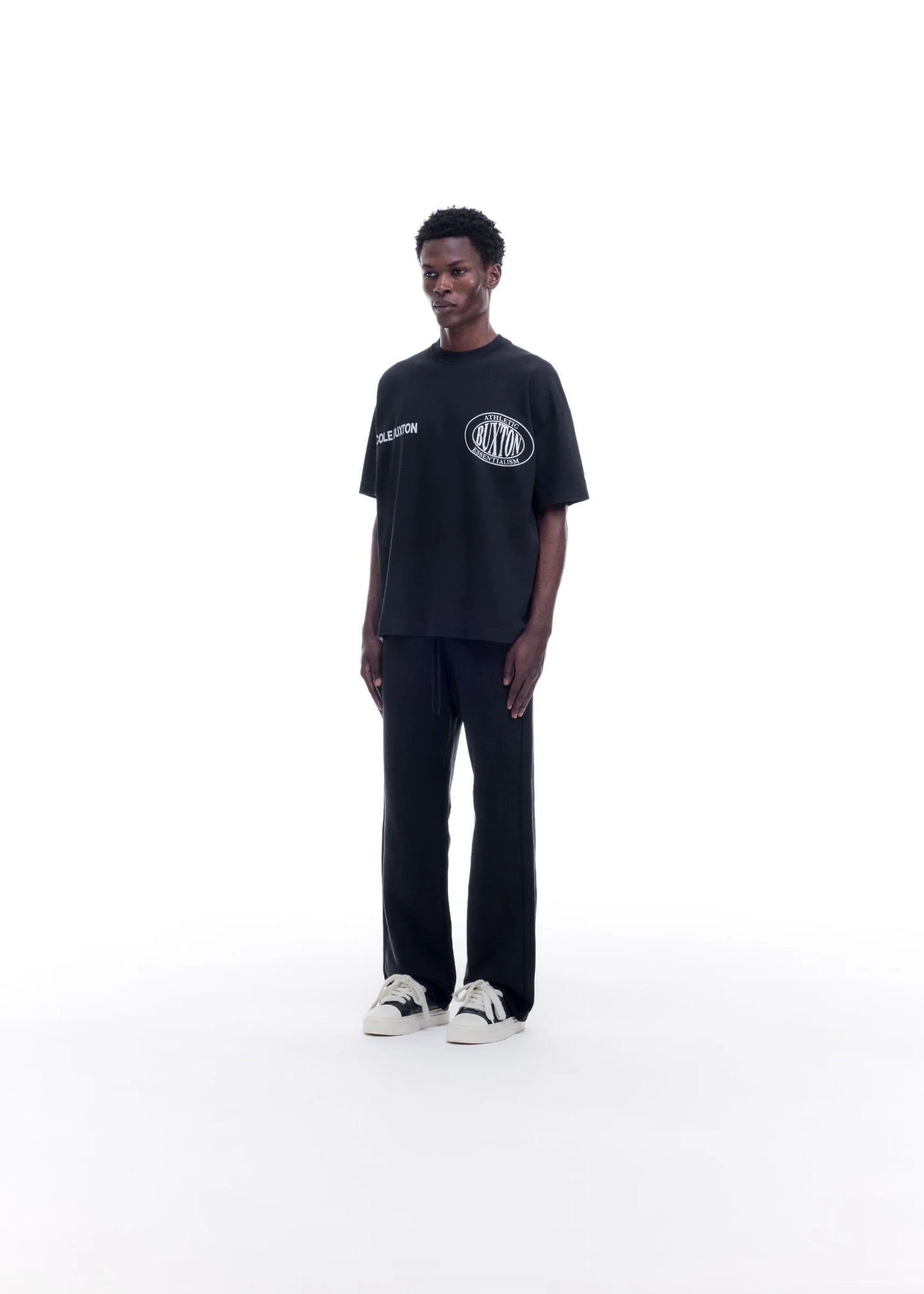 Cole Buxton Double Logo Sports T-shirt - "Vintage Black"