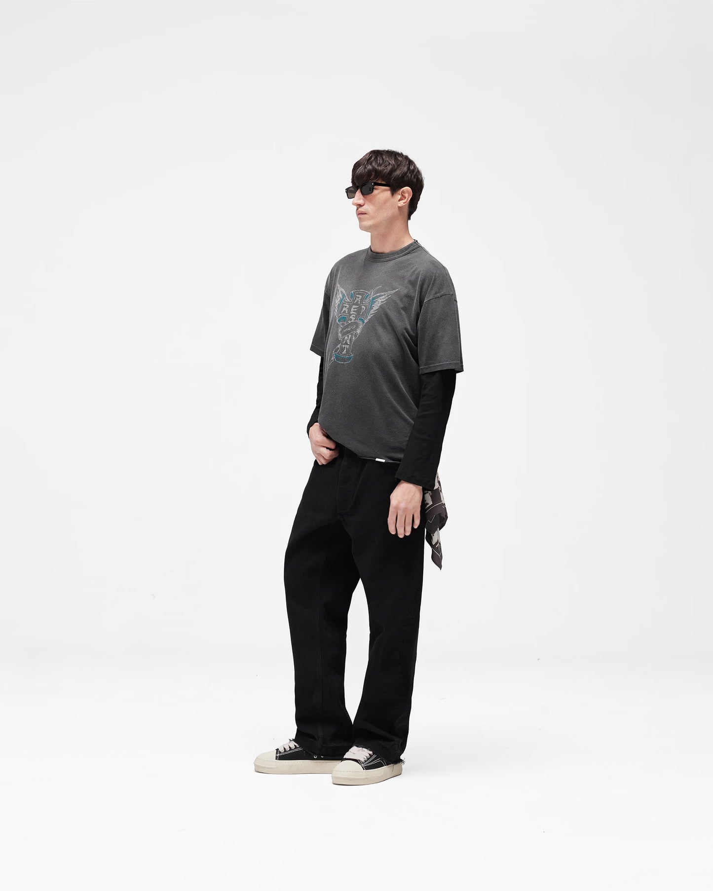 Represent Westside T-Shirt - "Stained Black"