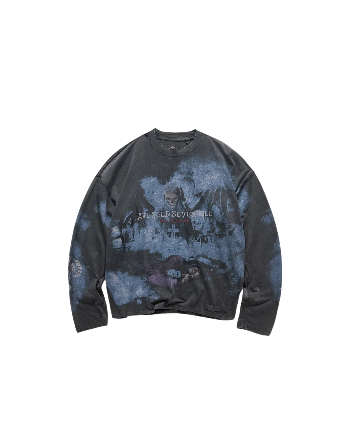 Represent 247 x Avenged Sevenfold Nightmare Long Sleeve T-Shirt - "Aged Black"