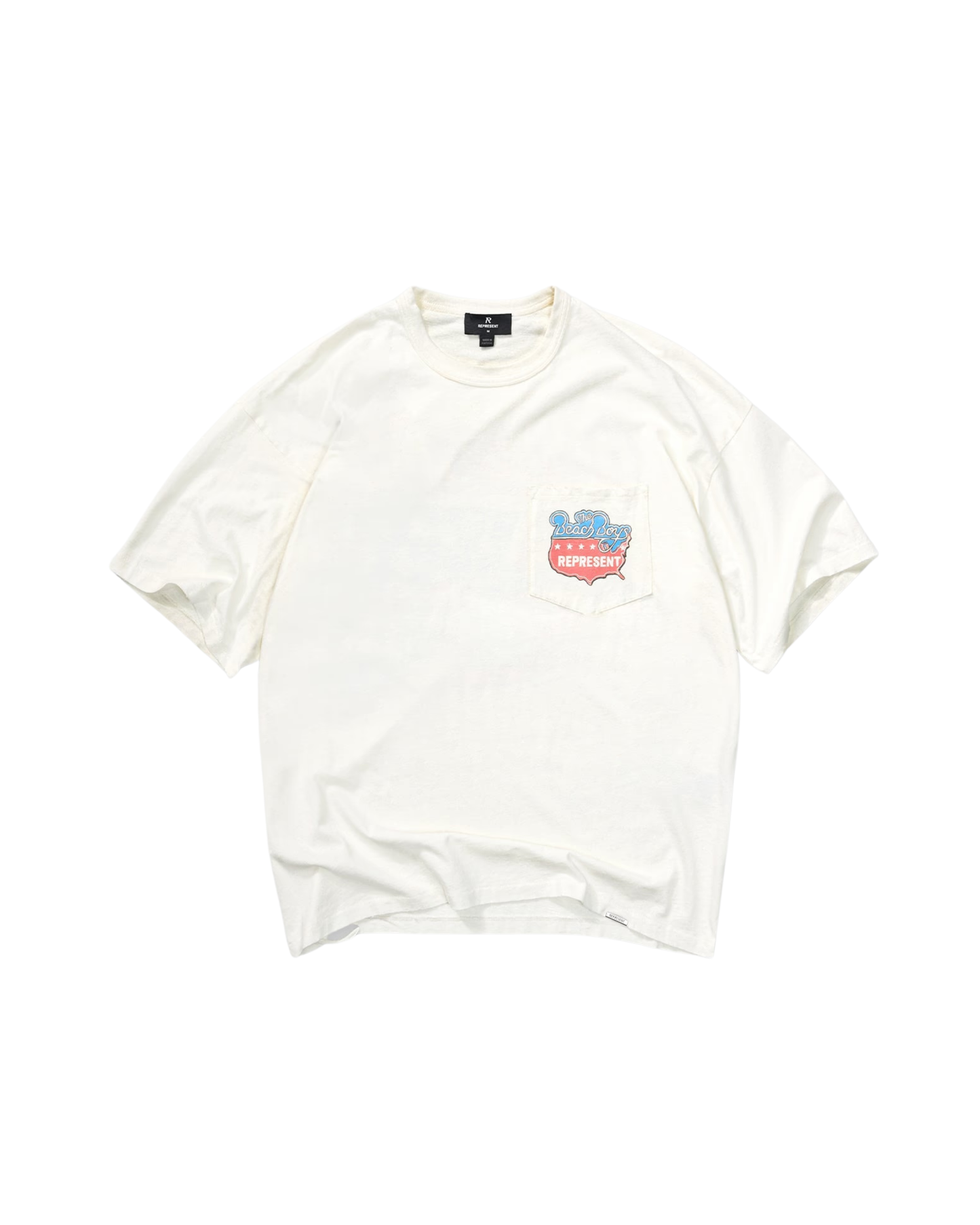 Represent x Beach Boys Americas Band T-Shirt - "Flat White"