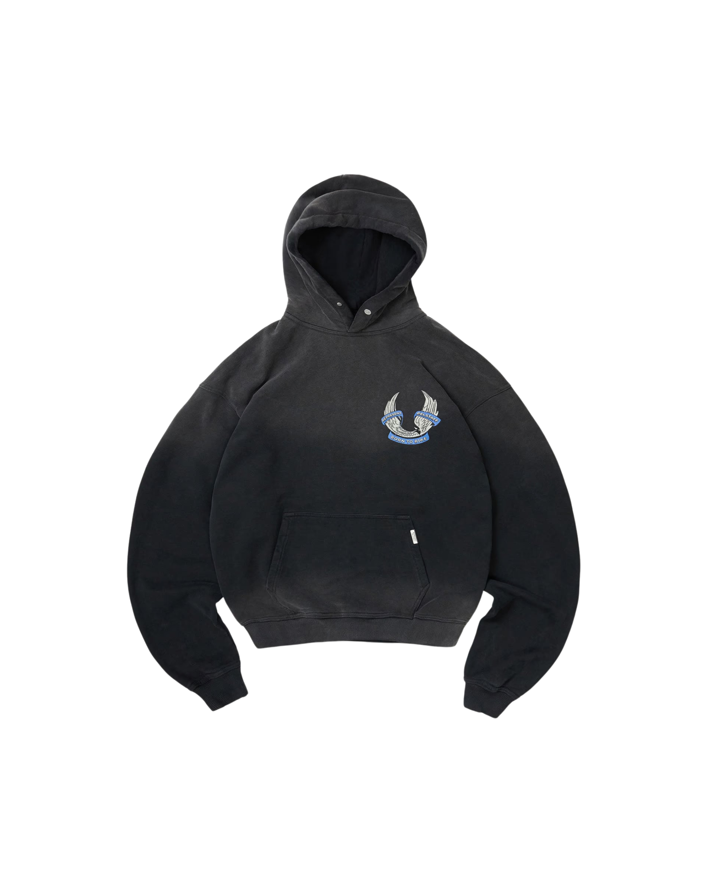 Represent X Belstaff Born To Bike Hoodie - "Aged Black"