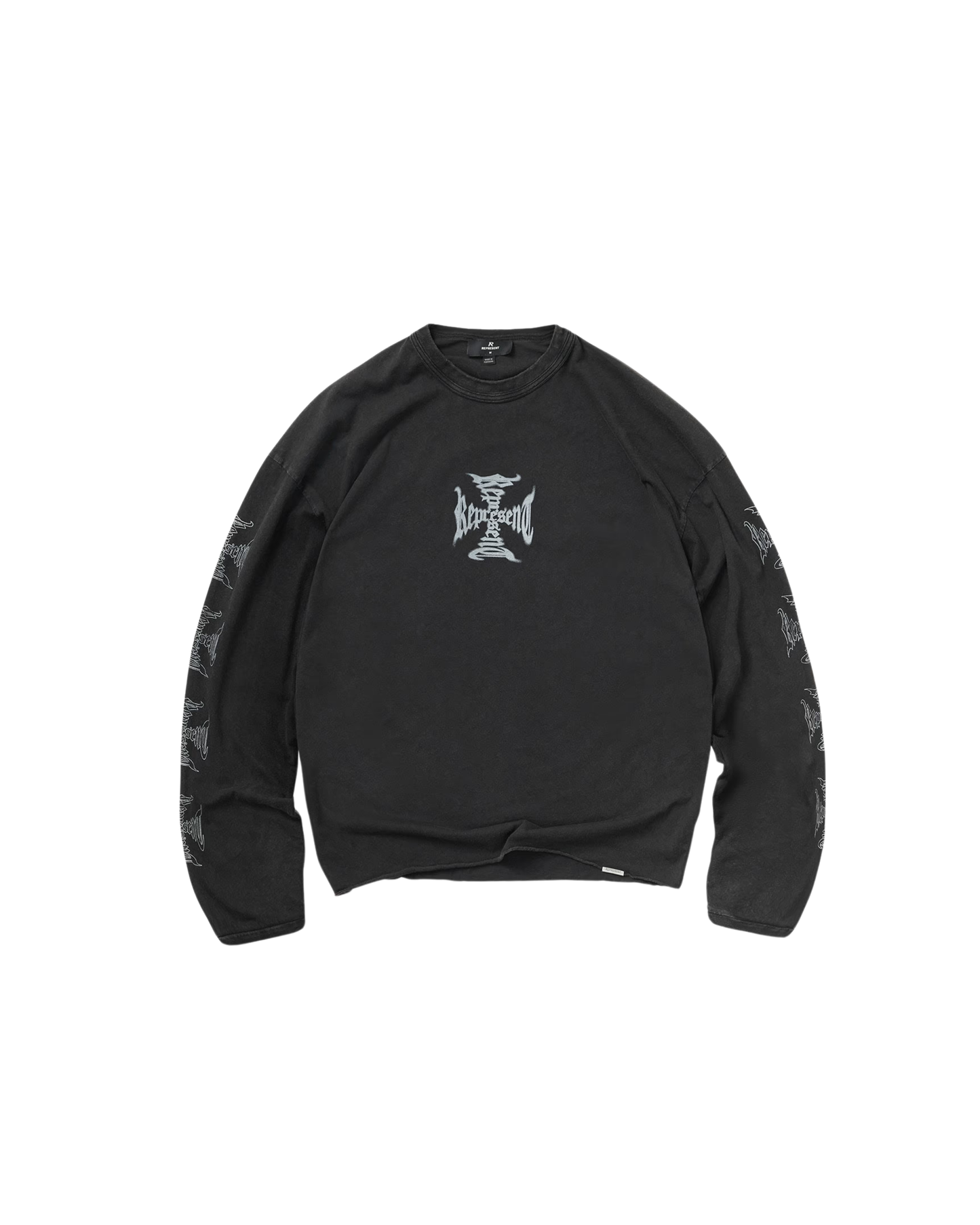 Represent MH Long Sleeve T-Shirt - "Faded Black"