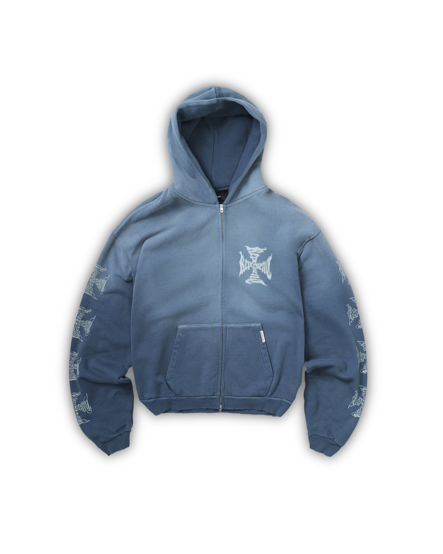Represent MH Shrunken Zip Hoodie - "Vintage Navy"