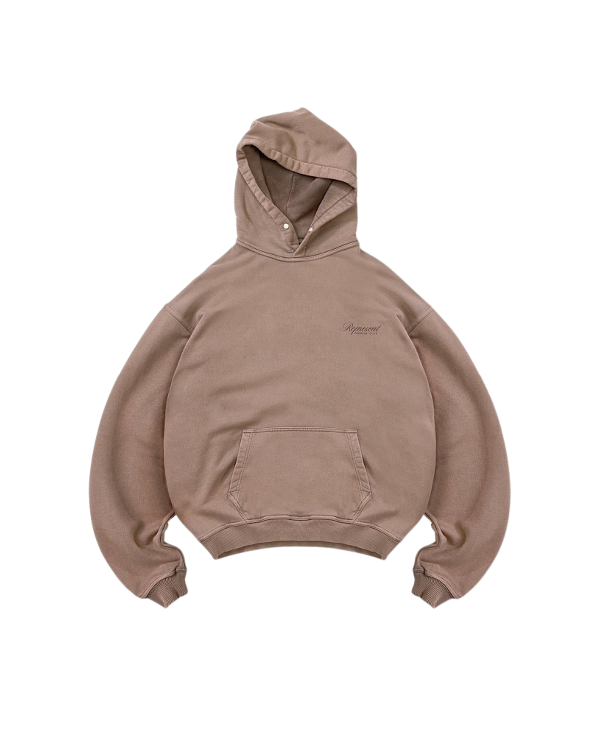 Represent Owners Club Script Hoodie - "Truffle"