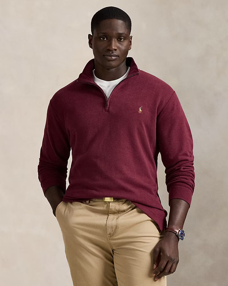 Polo Ralph Lauren Estate Rib Quarter-Zip - "Spring Wine"