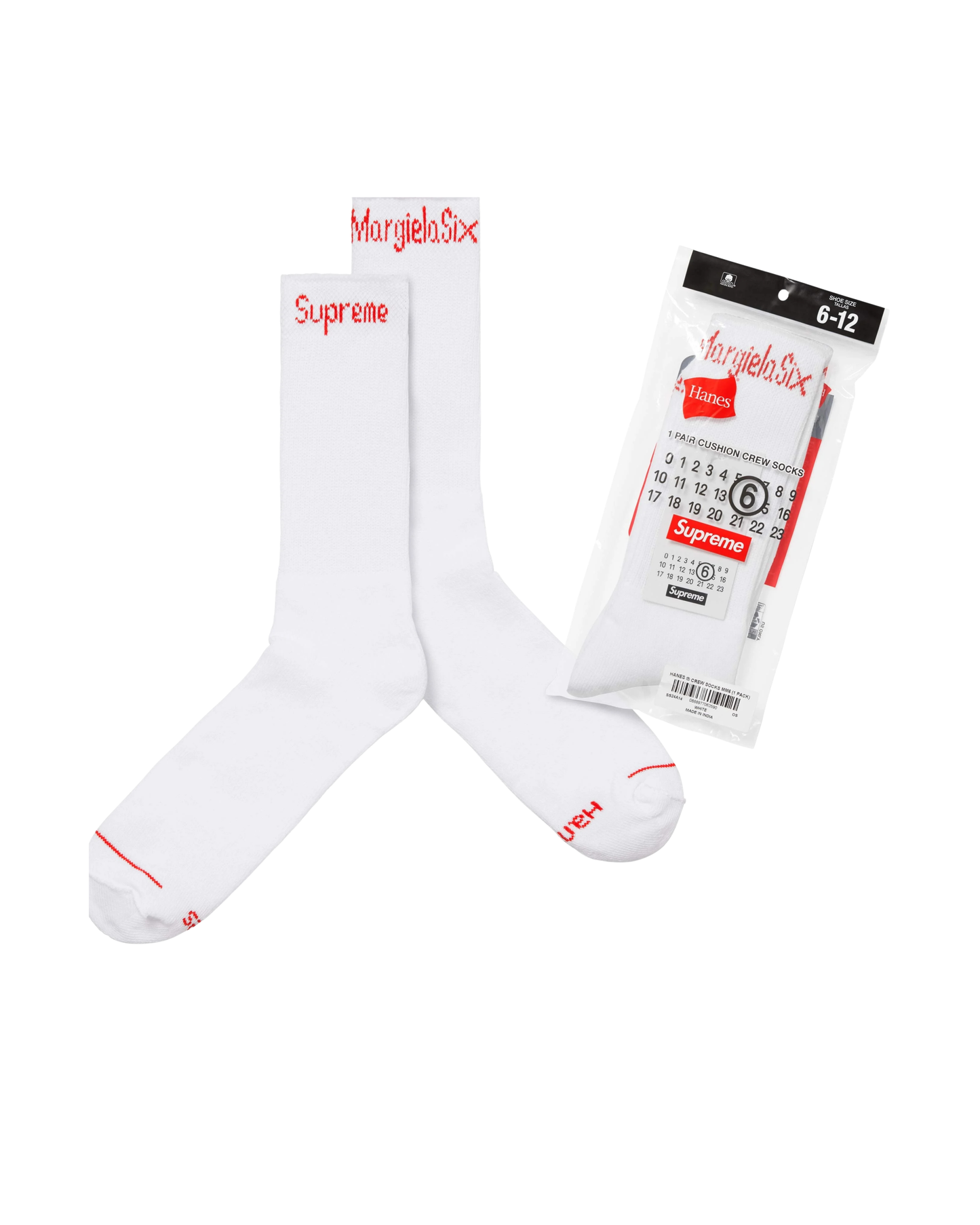 Supreme®/MM6 Maison Margiela/Hanes® Crew Socks (1 Pack)