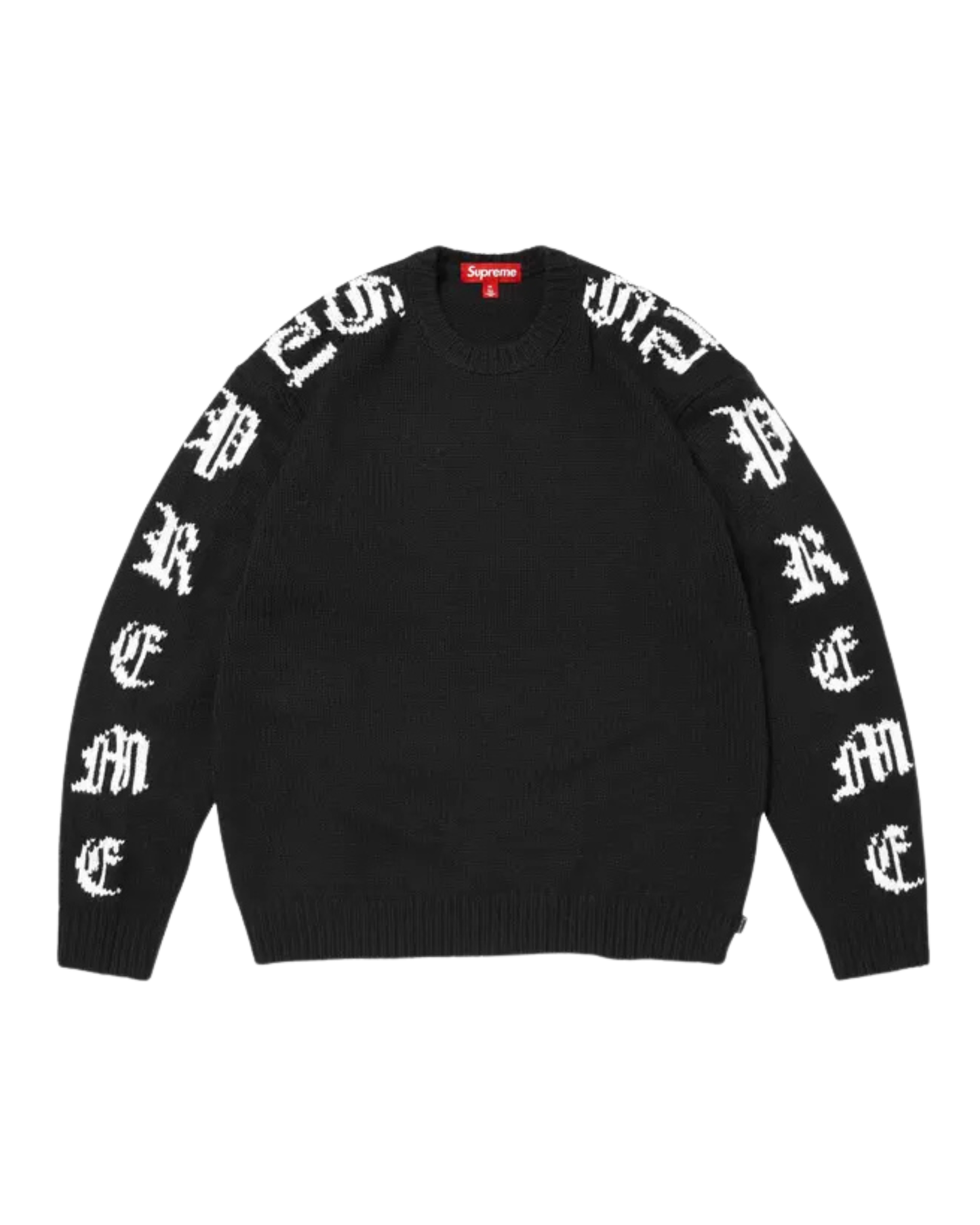 Supreme Old English Sleeves Sweater - "Black"