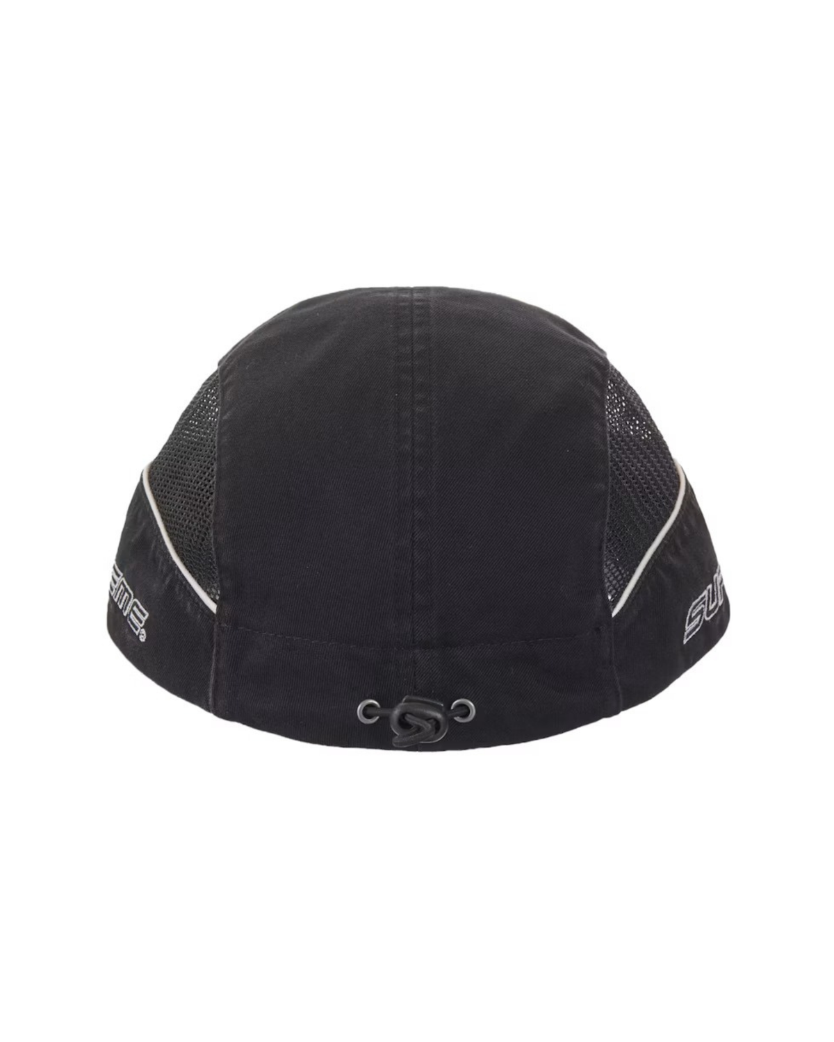 Supreme Side Mesh Piping Camp Cap - "Black"
