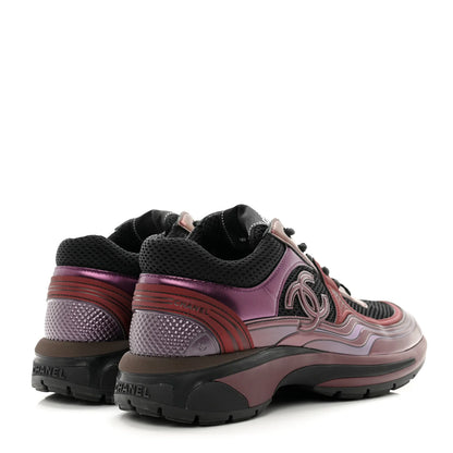 Chanel Calfskin CC Sneakers -"Dark Purple Burgundy"