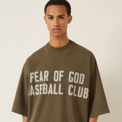 Fear of God  Baseball Club Tee - "Faded Brown"
