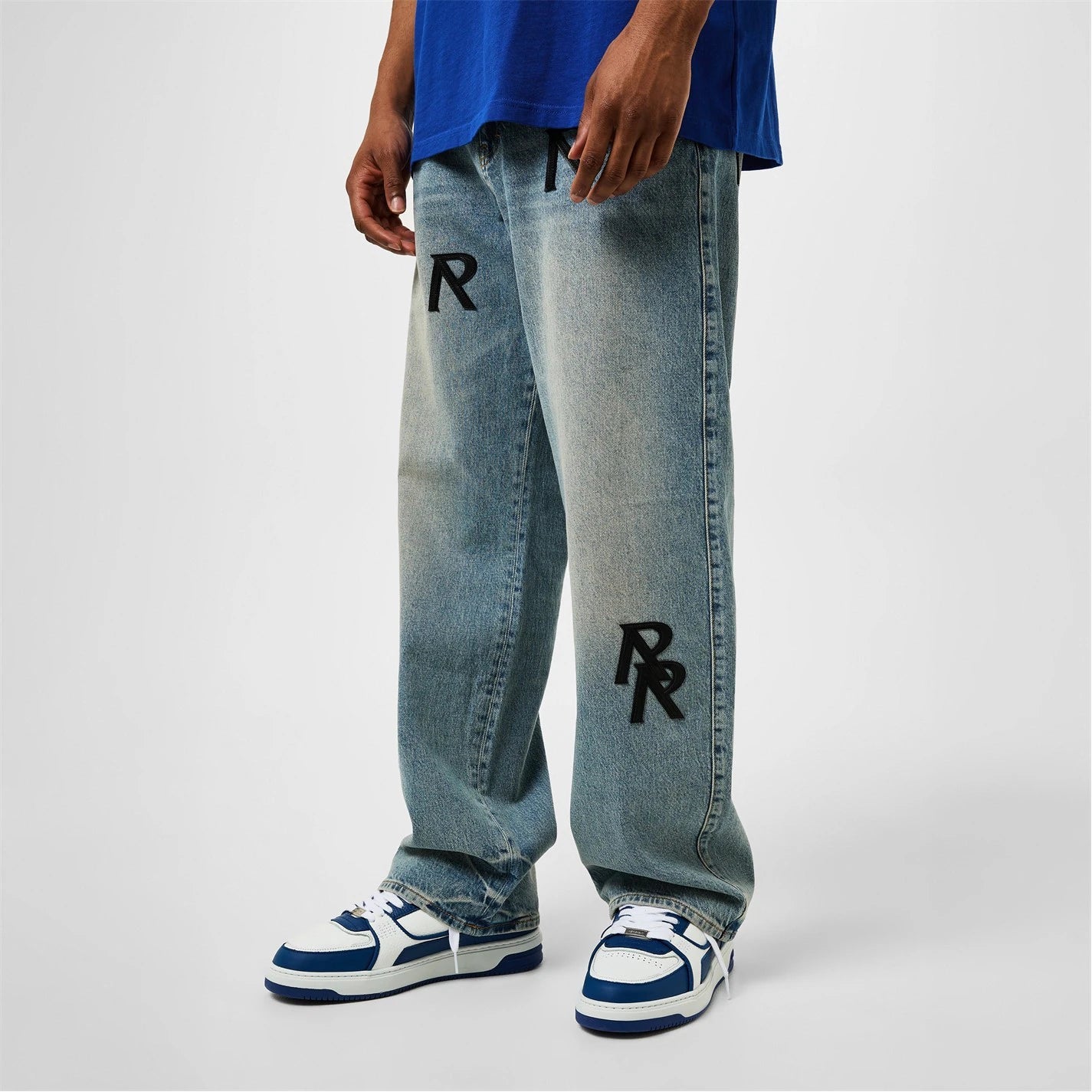 Represent R3 Initial Baggy Denim Jeans - "Stone Wash"