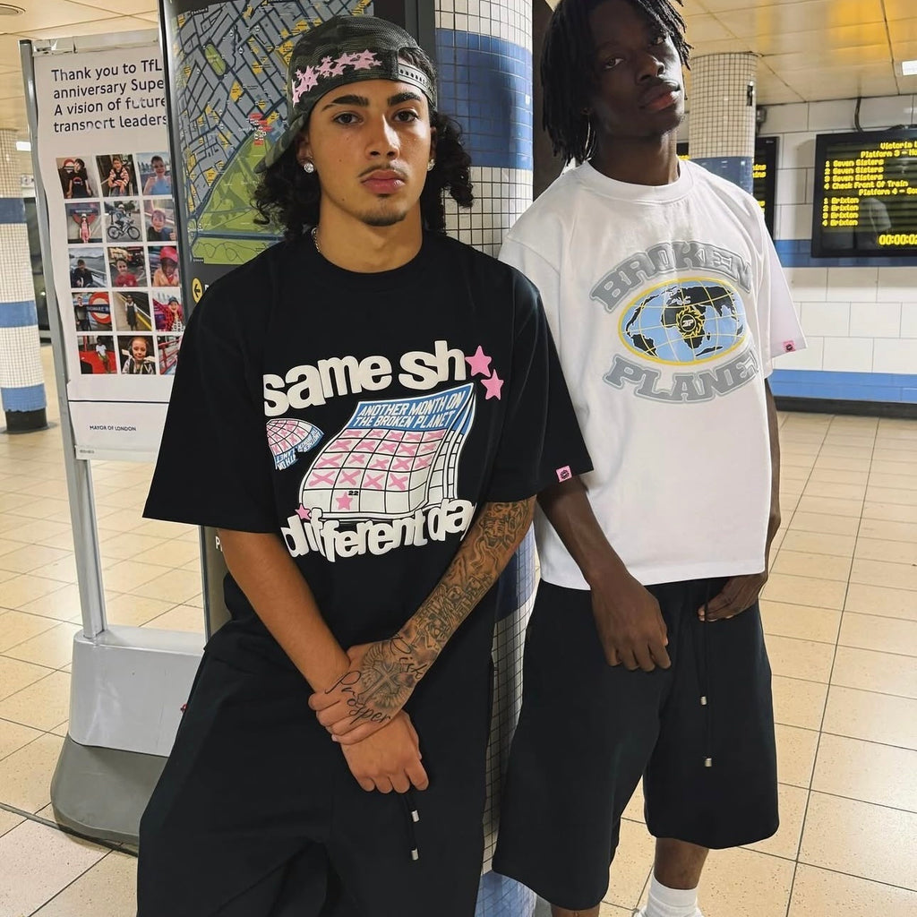 Broken Planet Different Day T-Shirt - "Midnight Black"