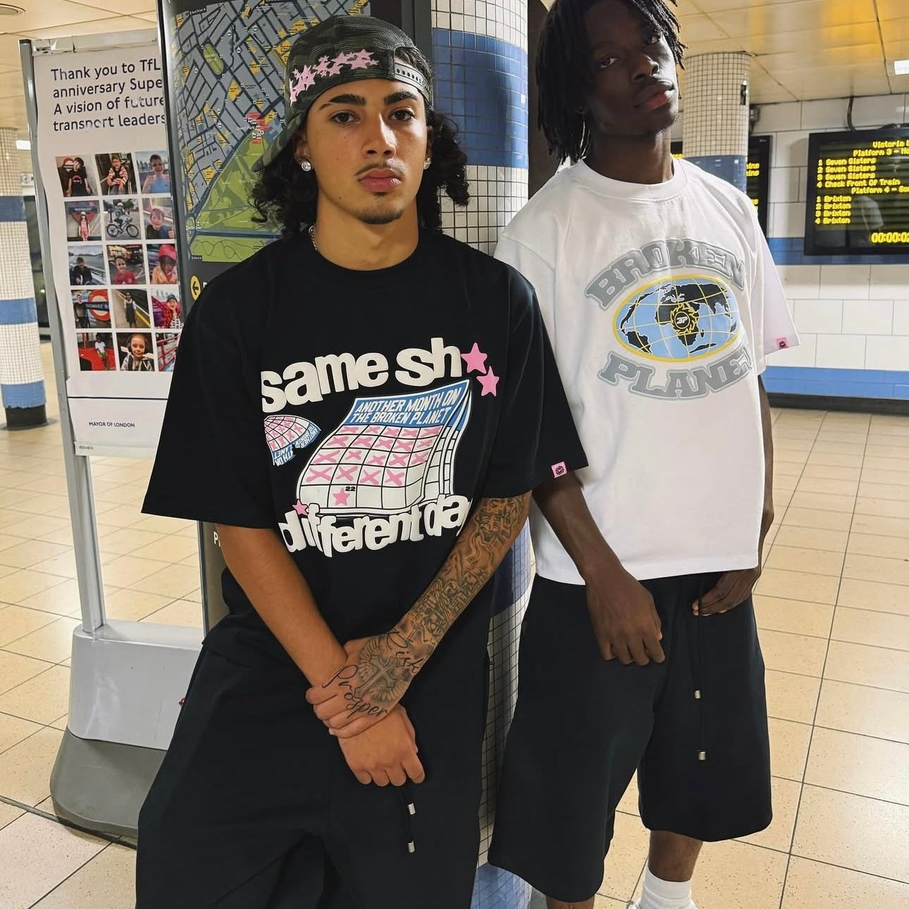 Broken Planet Different Day T-Shirt - "Midnight Black"