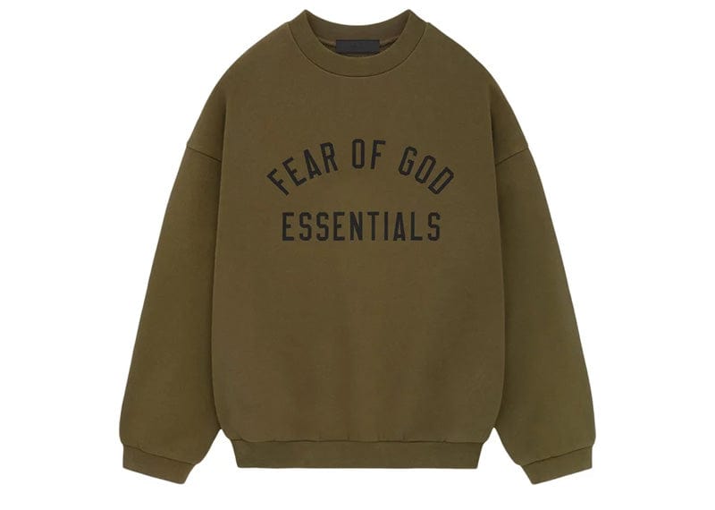 Fear of God Essentials Fleece Crewneck Olive image 0