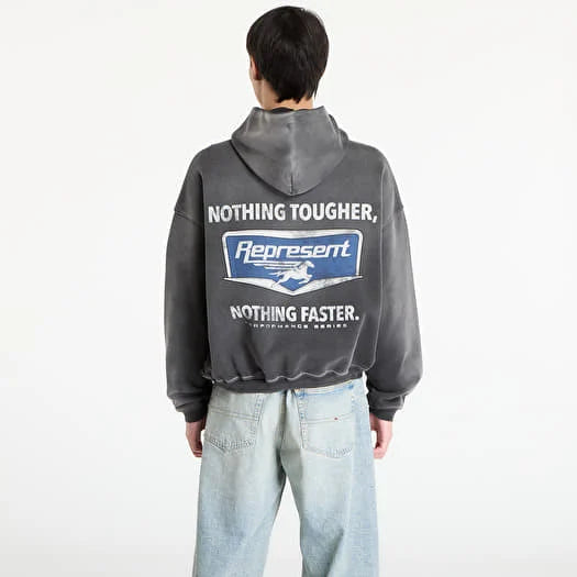Represent Nothing Faster Hoodie - "Stained Black"