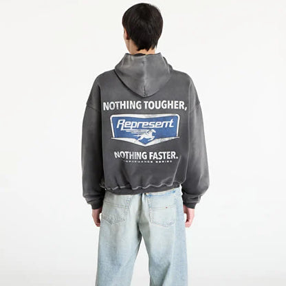 Represent Nothing Faster Hoodie - "Stained Black"