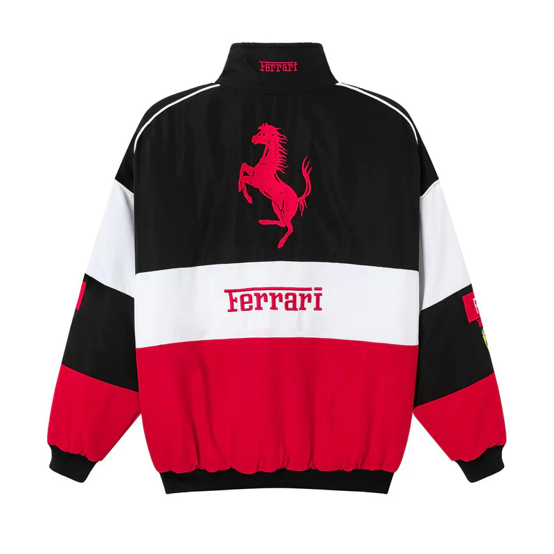 Ferrari F1 Retro Racing Jacket - "White"