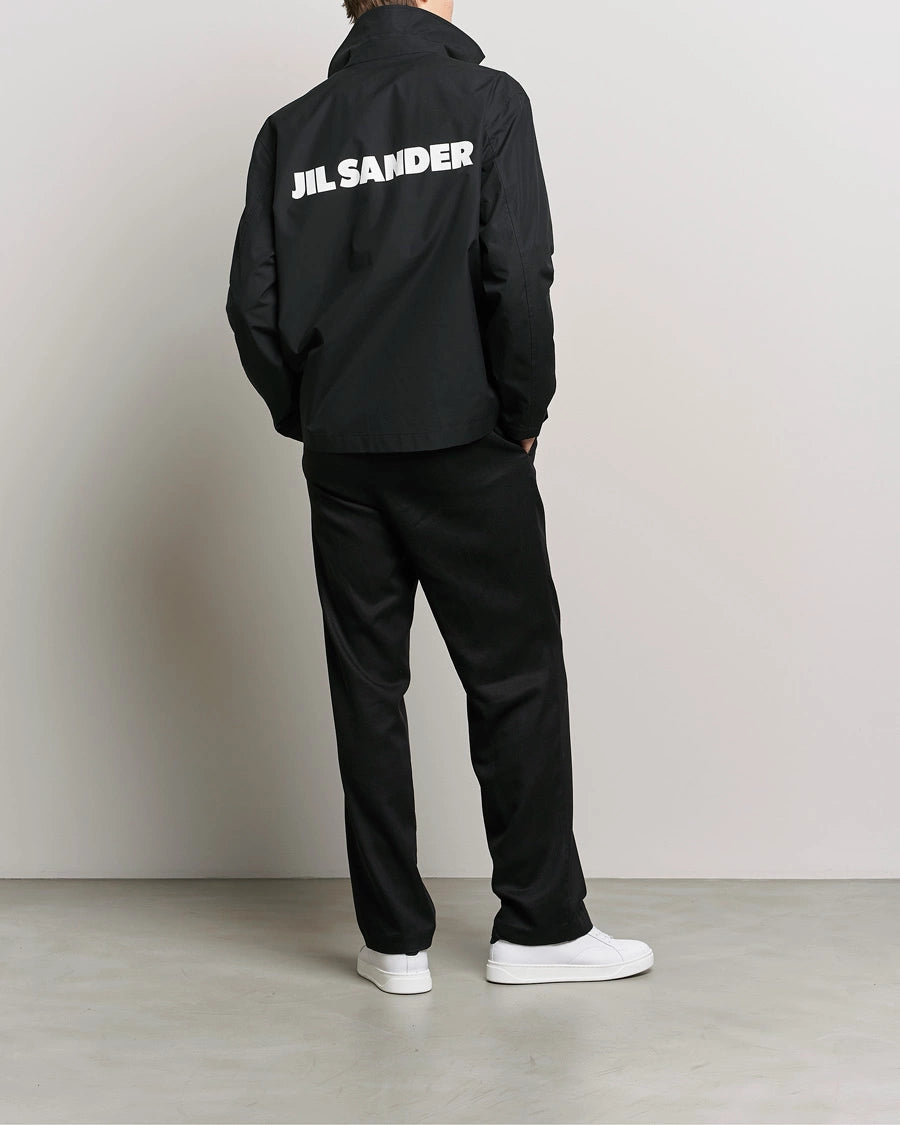 Jil Sander Back Printed Coach Jacket - "Black"
