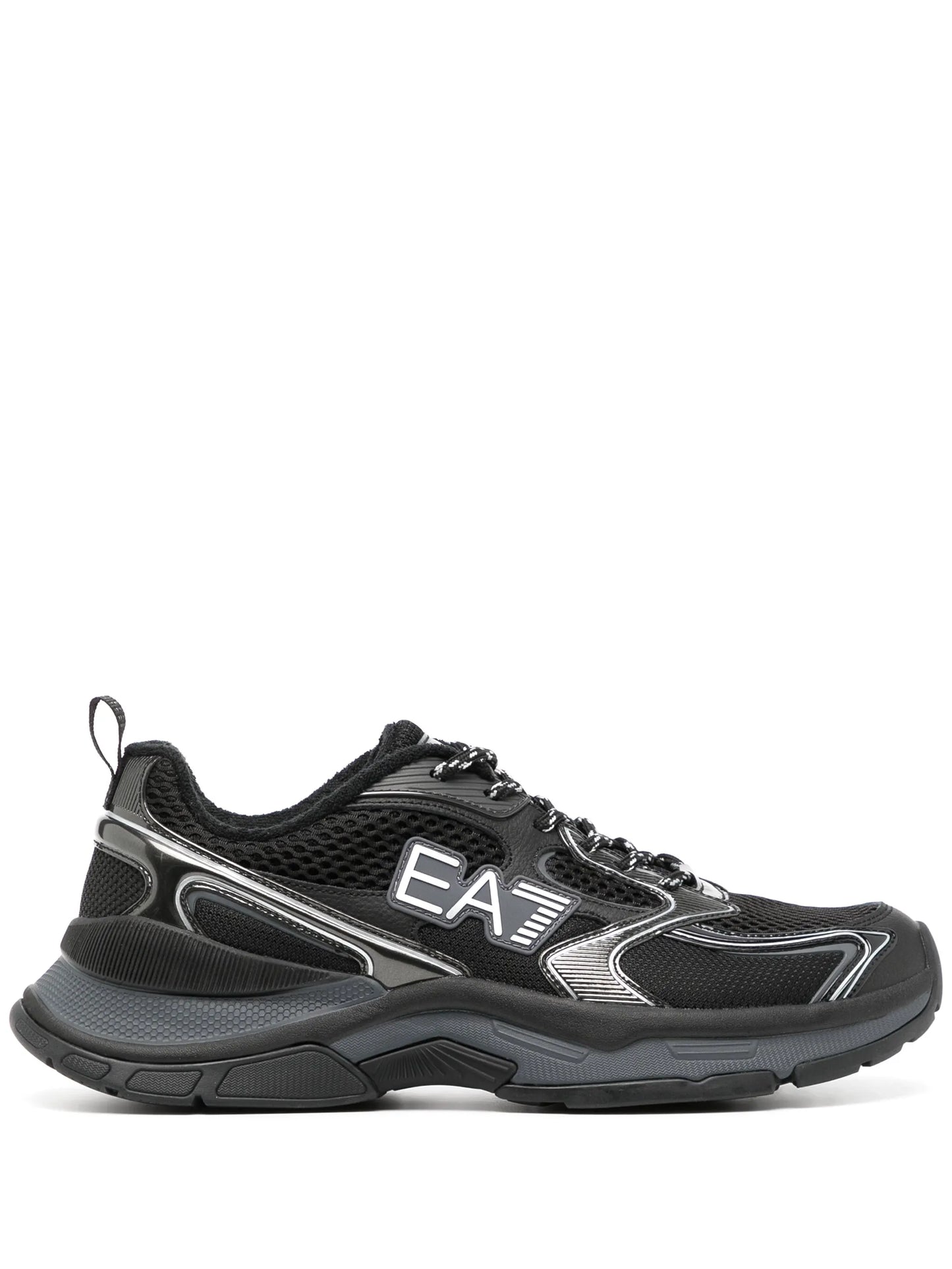 Ea7 Emporio Armani Panelled Sneakers - "Black"