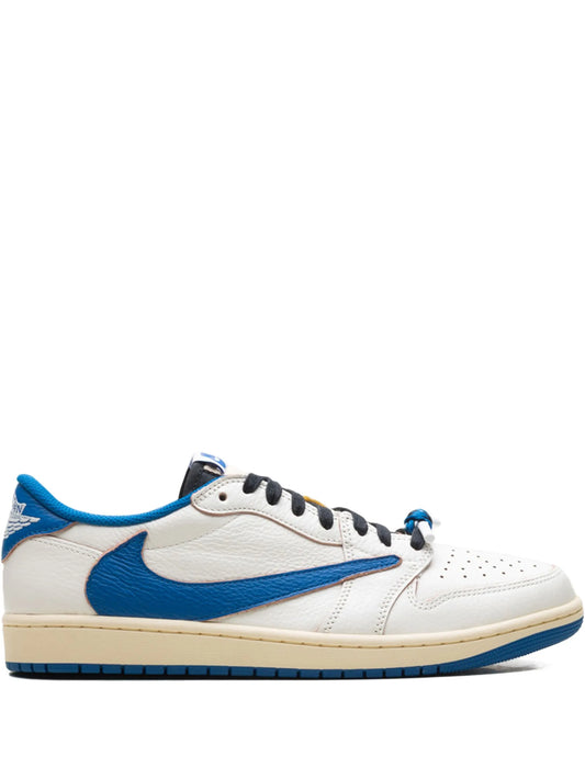Air Jordan 1 Retro Low OG SP Fragment x Travis Scott - "Sail/Military Blue"
