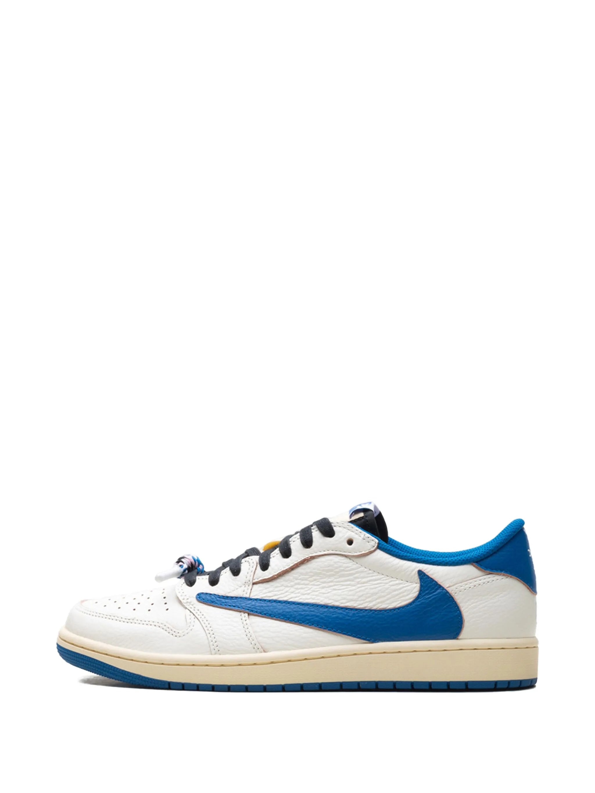 Air Jordan 1 Retro Low OG SP Fragment x Travis Scott - "Sail/Military Blue"