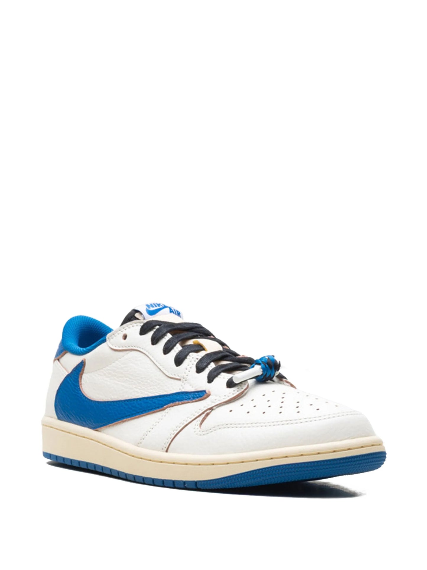 Air Jordan 1 Retro Low OG SP Fragment x Travis Scott - "Sail/Military Blue"
