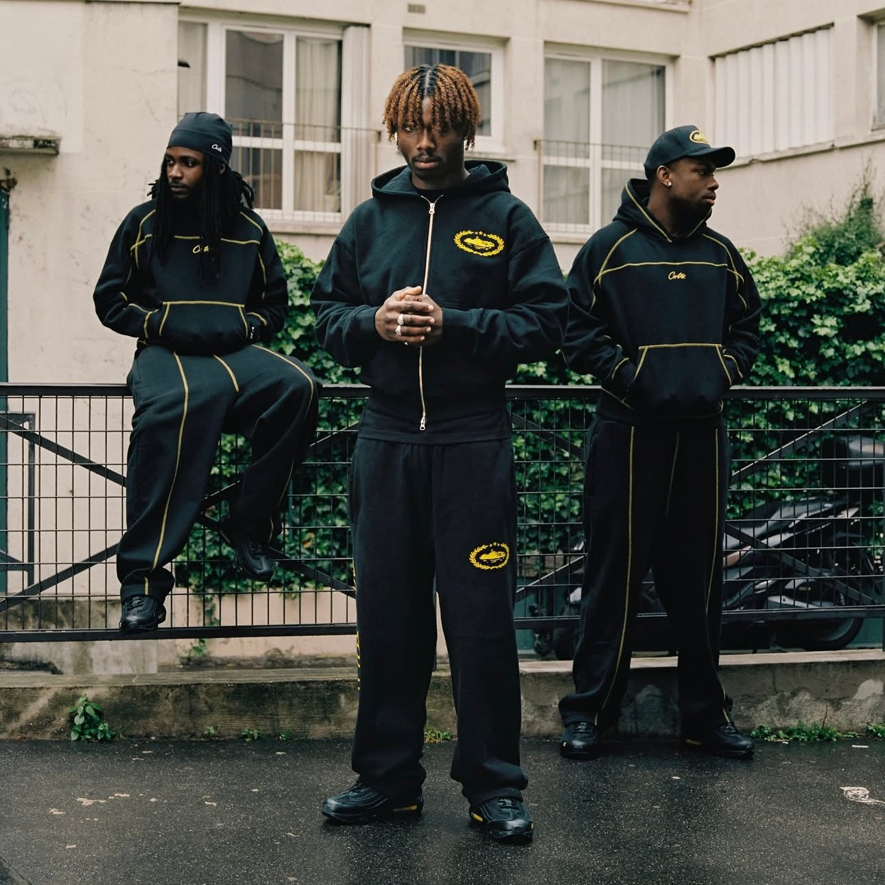 Corteiz Superior Royale Zip Hoodie - "Black/Yellow"