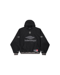 Balenciaga Football Polo Hoodie - "Black/Anthracite"