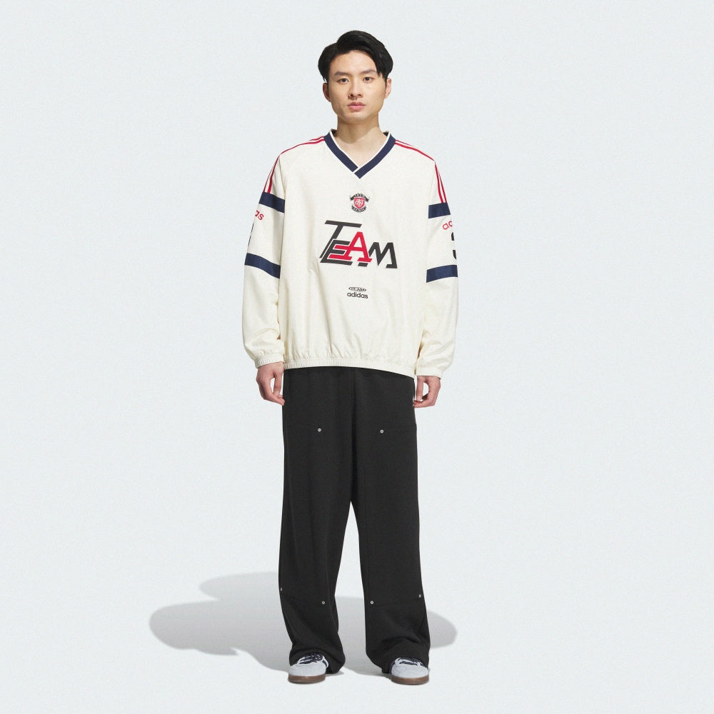 Adidas Team Adidas Woven Pullover - "Cream White"
