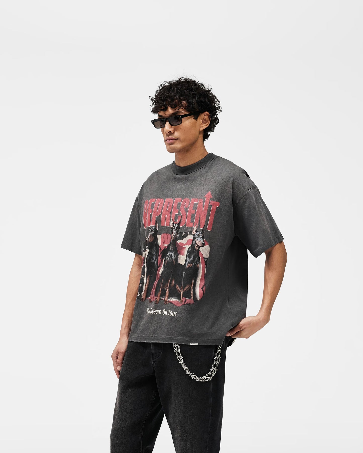 Represent Dream On Tour T-shirt - "Sun Fade Grey"