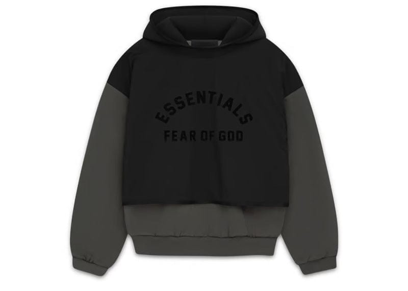Fear of God Essentials Nylon Fleece Hooded Sweater Ink/Jet Black image 0