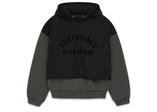 Fear of God Essentials Nylon Fleece Hooded Sweater Ink/Jet Black image 0