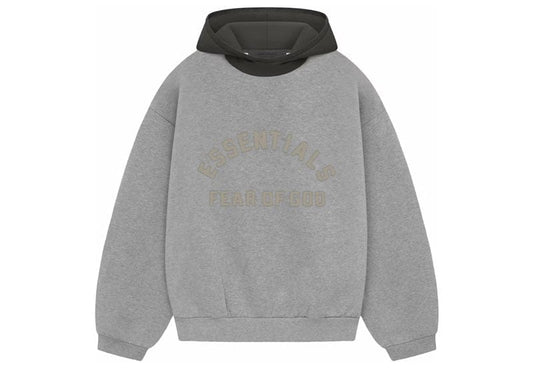 Fear of God Essentials Nylon Fleece Hoodie Dark Heather Oatmeal/Ink image 0