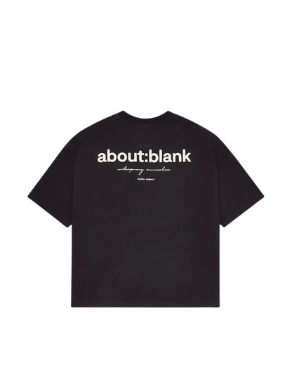 About:Blank Box Jersey T-shirt - "Black/White"